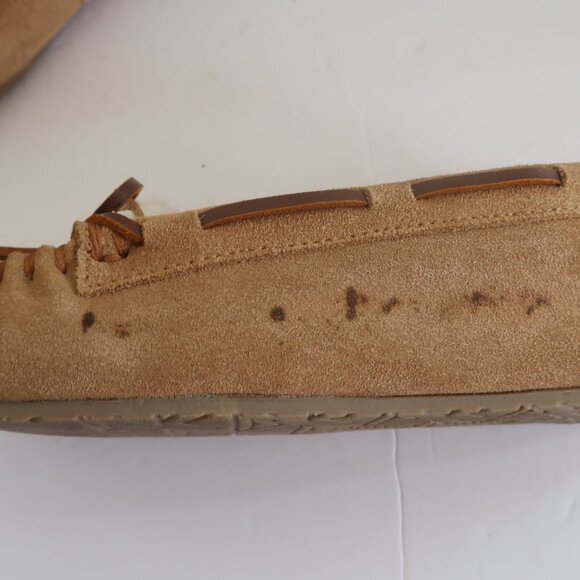 (flaw) Minnetonka Cally Moccasin Slipper Size 7 Color Cinnamon - Picture 2 of 13